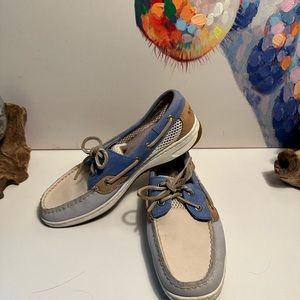 Sperry Top Slider Open Blue Mesh Boat Shoe